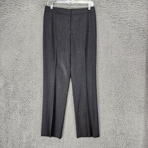 Lafayette 148 Pants Womens 6 Barrow Gray Virgin Wool Blend Mid Dress Trouser
